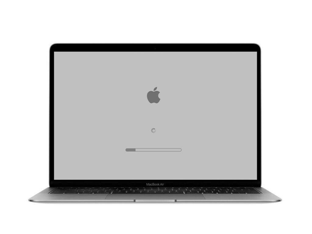 Macbook bloqueado en la manzana