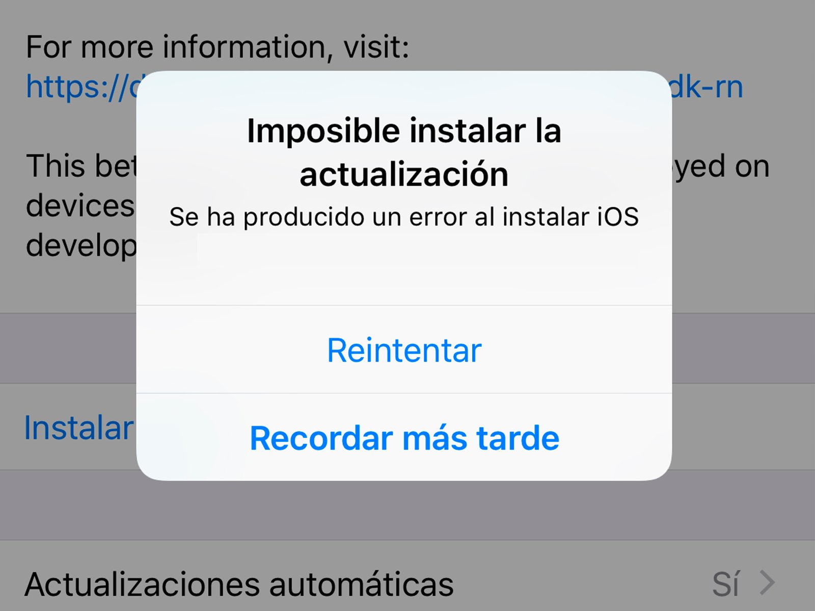 Solución al error 14 por actualizar iPhone