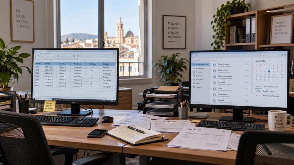 Dos programas de gestión que no están conectados en una pyme